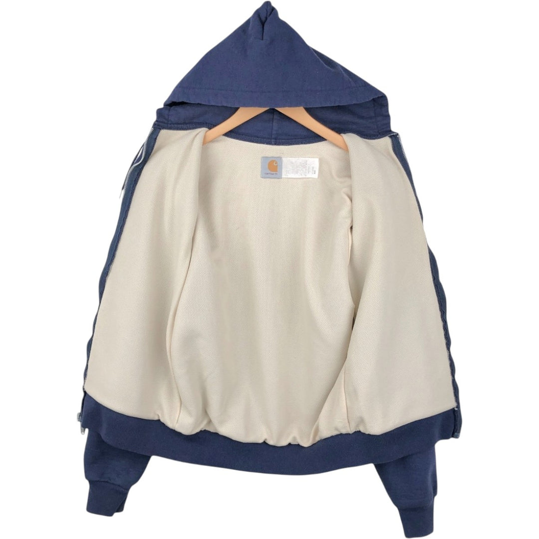Vintage 80s-90'S Carhartt full-zip sweatshirt hoodie, size M, men's unclear Navy blue Vintage Second Hand