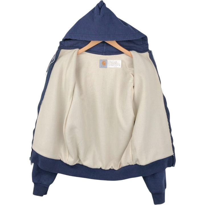 Vintage 80s-90'S Carhartt full-zip sweatshirt hoodie, size M, men's unclear Navy blue Vintage Second Hand