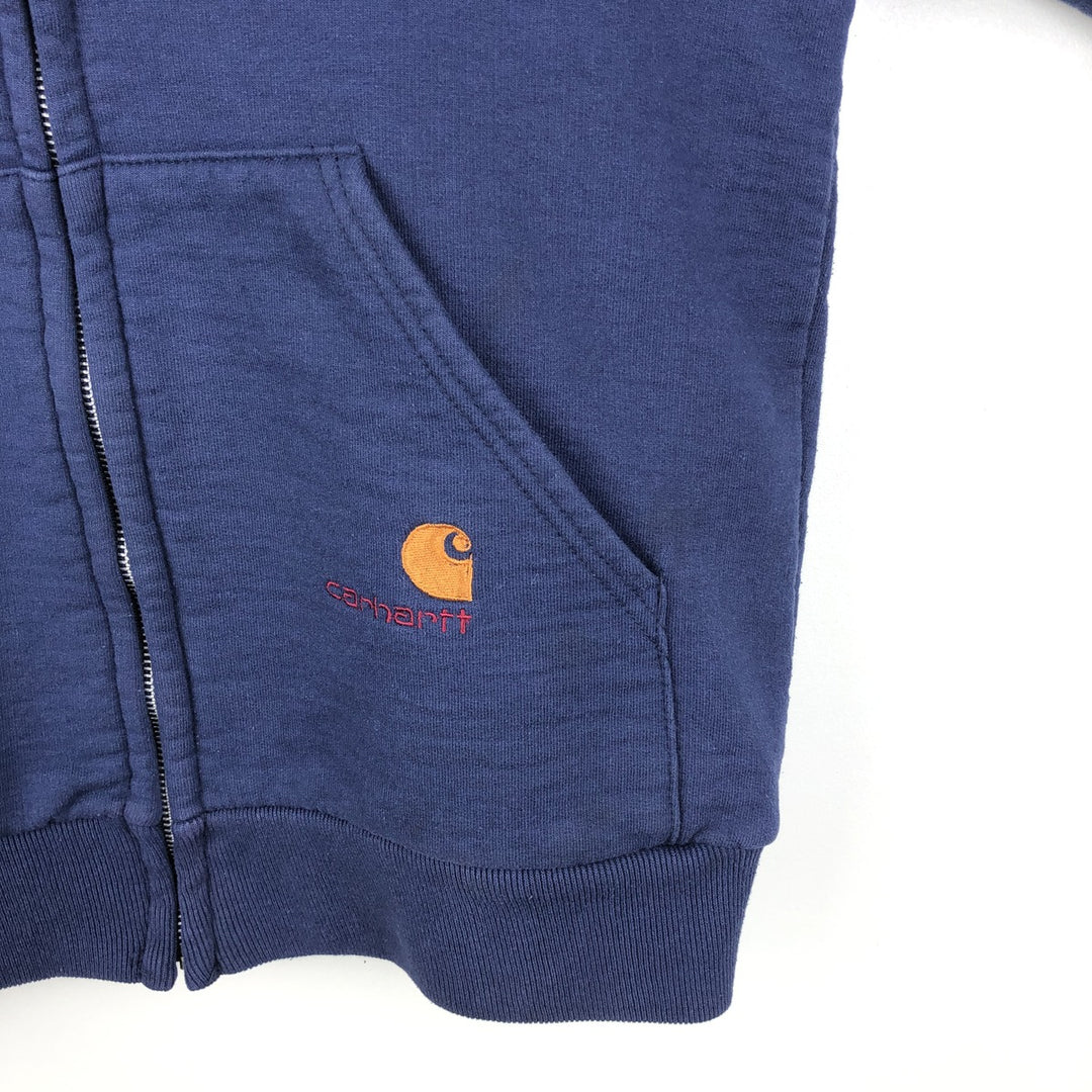 Vintage 80s-90'S Carhartt full-zip sweatshirt hoodie, size M, men's unclear Navy blue Vintage Second Hand