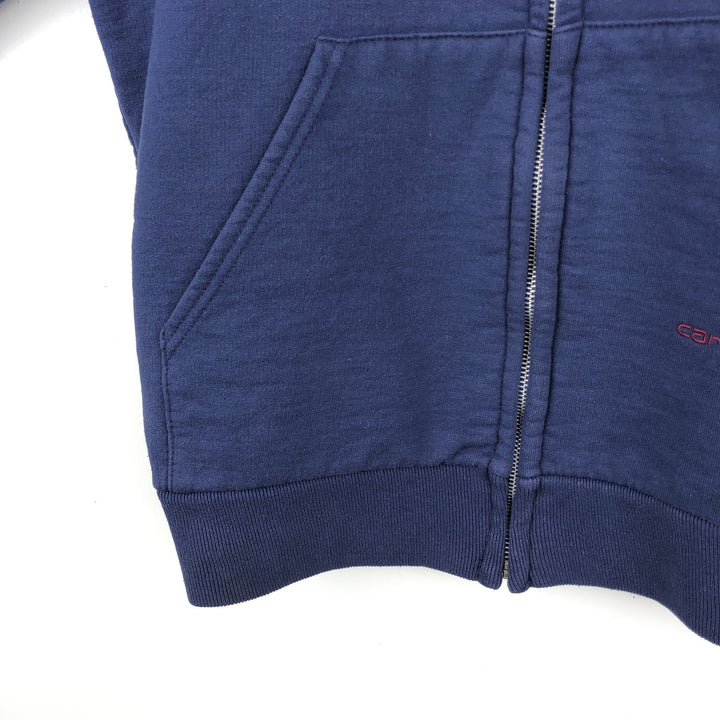Vintage 80s-90'S Carhartt full-zip sweatshirt hoodie, size M, men's unclear Navy blue Vintage Second Hand