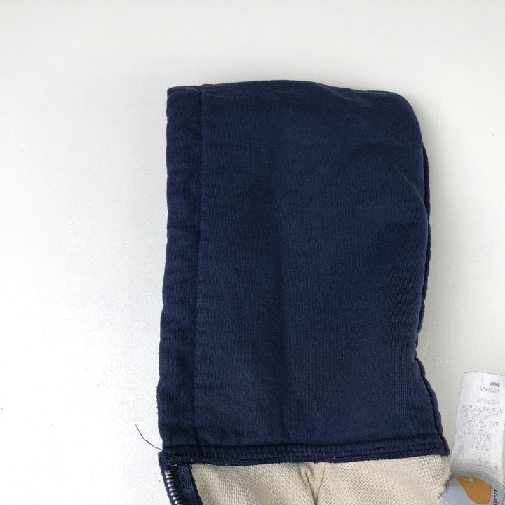 Vintage 80s-90'S Carhartt full-zip sweatshirt hoodie, size M, men's unclear Navy blue Vintage Second Hand