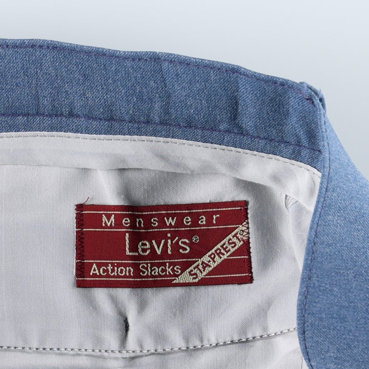1980'S Levi's Action Slacks STA-PREST (Men's W36 equivalent) Vintage unclear blue type Vintage Second Hand