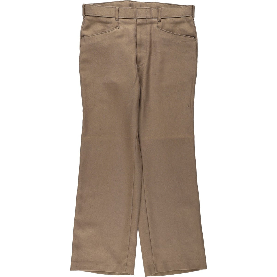 80'S Levi's ACTION SLACKS STA-PREST Sta-Prest slacks pants for men, size w32, vintage unclear brown type Vintage Second Hand
