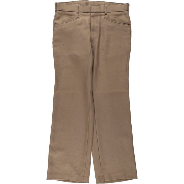80'S Levi's ACTION SLACKS STA-PREST Sta-Prest slacks pants for men, size w32, vintage unclear brown type Vintage Second Hand