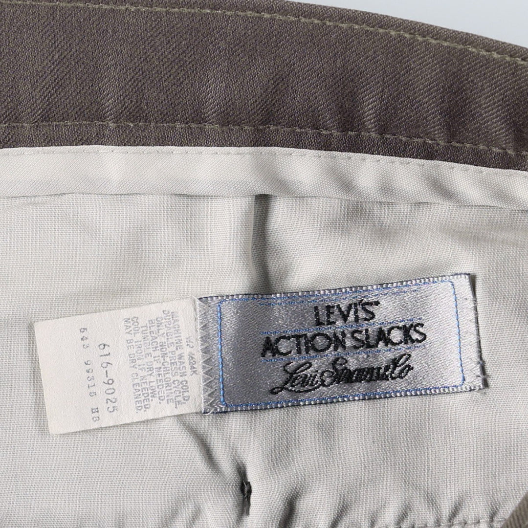 Vintage 80s-90'S Levi's Action Slacks, Men's Size 34 unclear gray type Vintage Second Hand