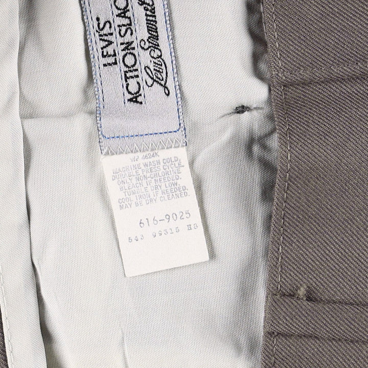 Vintage 80s-90'S Levi's Action Slacks, Men's Size 34 unclear gray type Vintage Second Hand