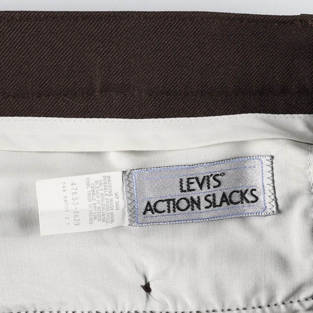 80s-90'S Levi's Action Slacks, Men's W33 (approx.), Vintage unclear brown type Vintage Second Hand