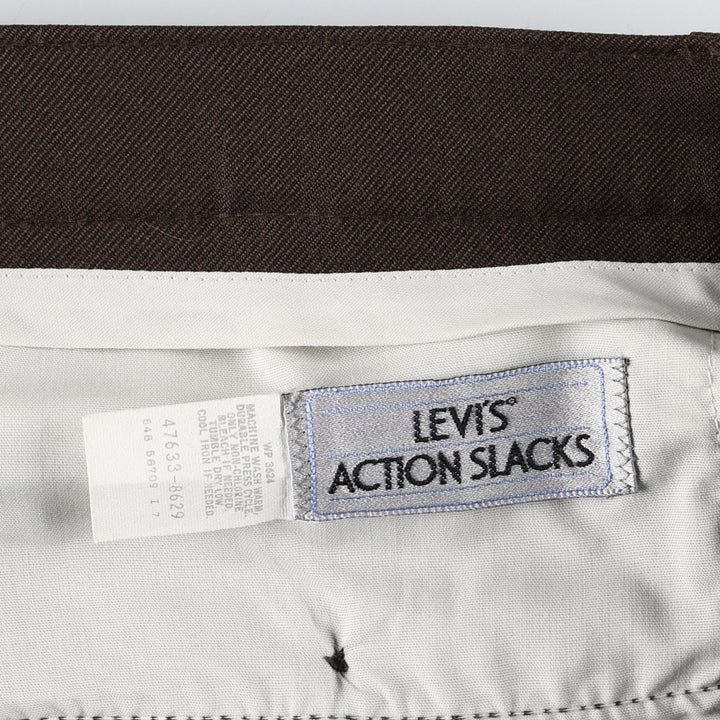 80s-90'S Levi's Action Slacks, Men's W33 (approx.), Vintage unclear brown type Vintage Second Hand