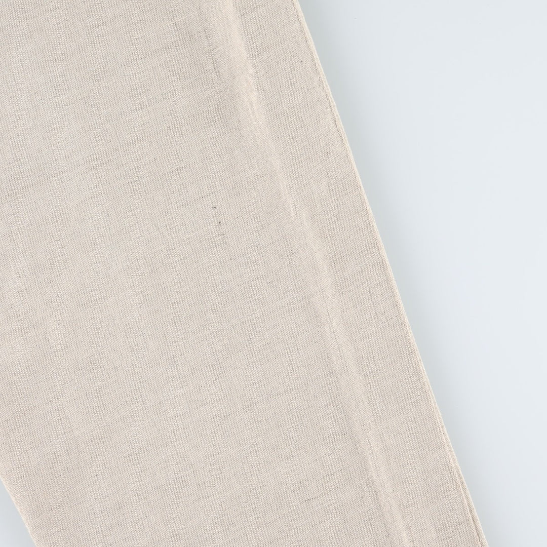 90'S Dockers Khakis Two-Pleat Linen x Cotton Trousers, Dominican Republic, Men's W34 (approx.), Vintage linen Beige type Vintage Second Hand