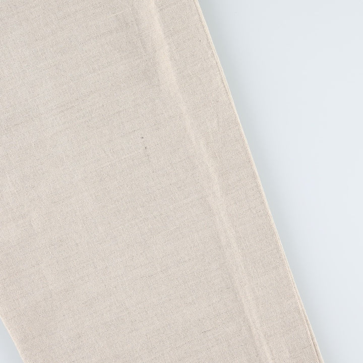 90'S Dockers Khakis Two-Pleat Linen x Cotton Trousers, Dominican Republic, Men's W34 (approx.), Vintage linen Beige type Vintage Second Hand