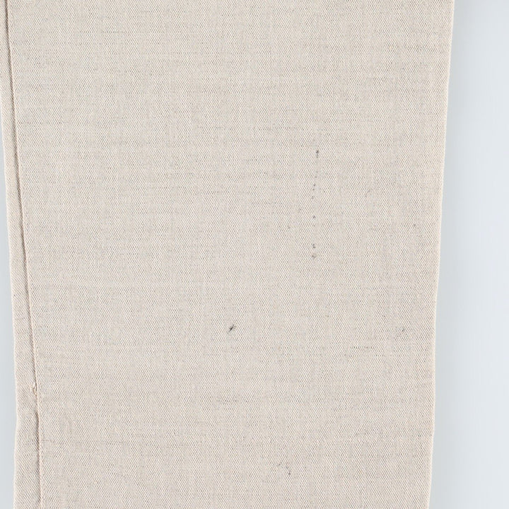 90'S Dockers Khakis Two-Pleat Linen x Cotton Trousers, Dominican Republic, Men's W34 (approx.), Vintage linen Beige type Vintage Second Hand