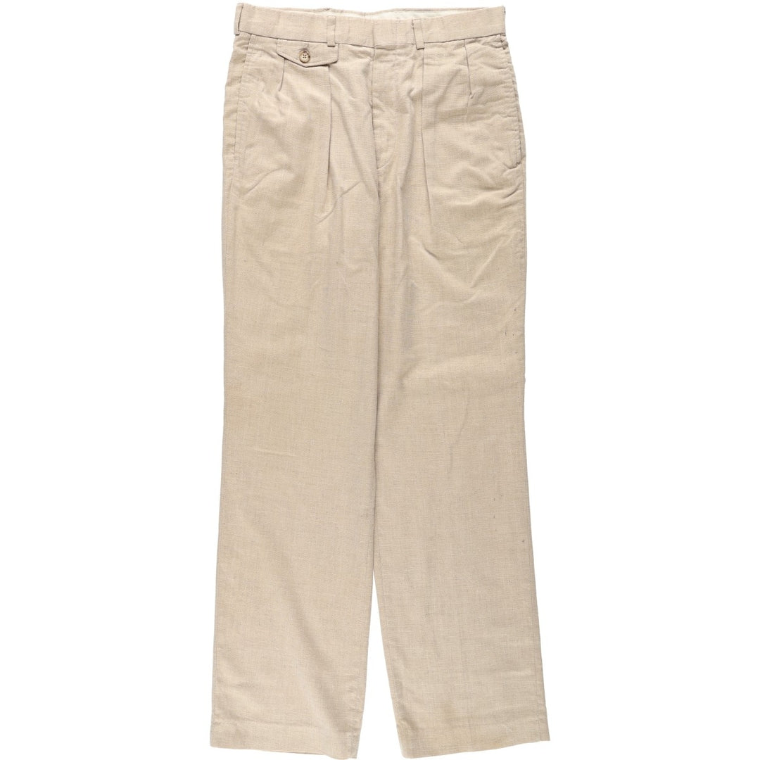 Two-pleat linen trousers, men's size W30 equivalent. unclear Beige type Vintage Second Hand