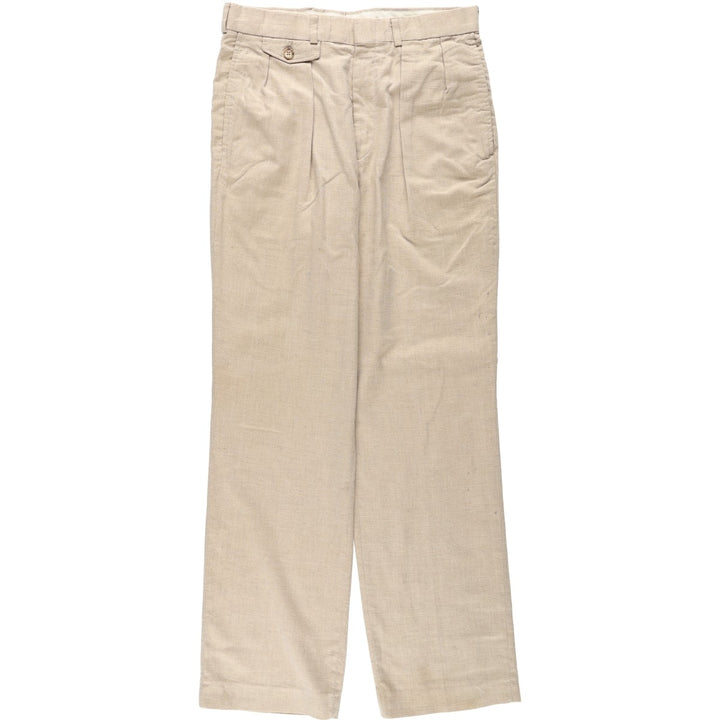 Two-pleat linen trousers, men's size W30 equivalent. unclear Beige type Vintage Second Hand