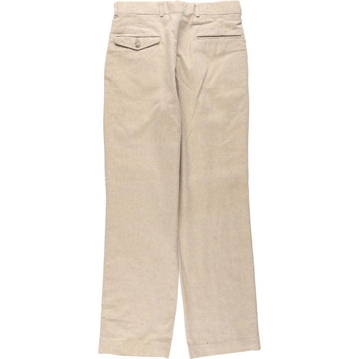 Two-pleat linen trousers, men's size W30 equivalent. unclear Beige type Vintage Second Hand