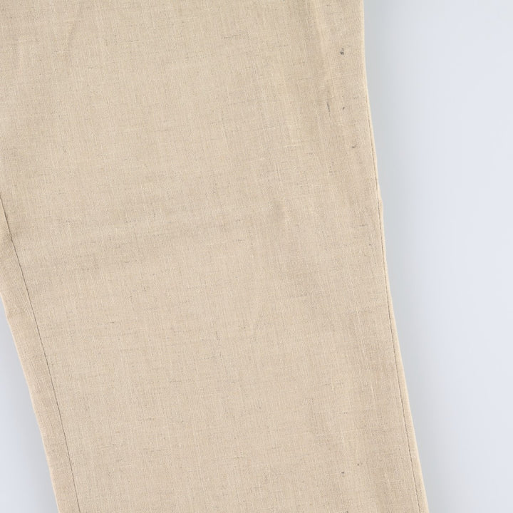 Two-pleat linen trousers, men's size W30 equivalent. unclear Beige type Vintage Second Hand