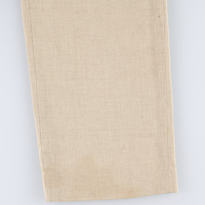 Two-pleat linen trousers, men's size W30 equivalent. unclear Beige type Vintage Second Hand