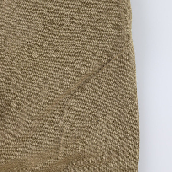 2000'S Dockers linen trousers, two-pleat, men's size W35 (approx.) linen Khaki type brown Vintage Second Hand