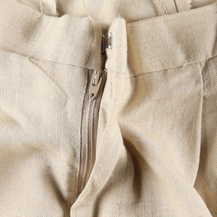 80'S Metrics Three-Pleat Slacks Pants, Made in USA, Men's Size W36 (approx.), Vintage unclear Beige type Vintage Second Hand