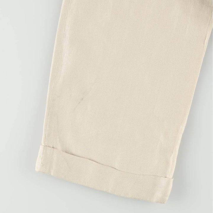 2000'S Banana Republic Two-Pleat Linen Pants/Slacks, Men's Size W32 (approx.) linen Beige type Vintage Second Hand