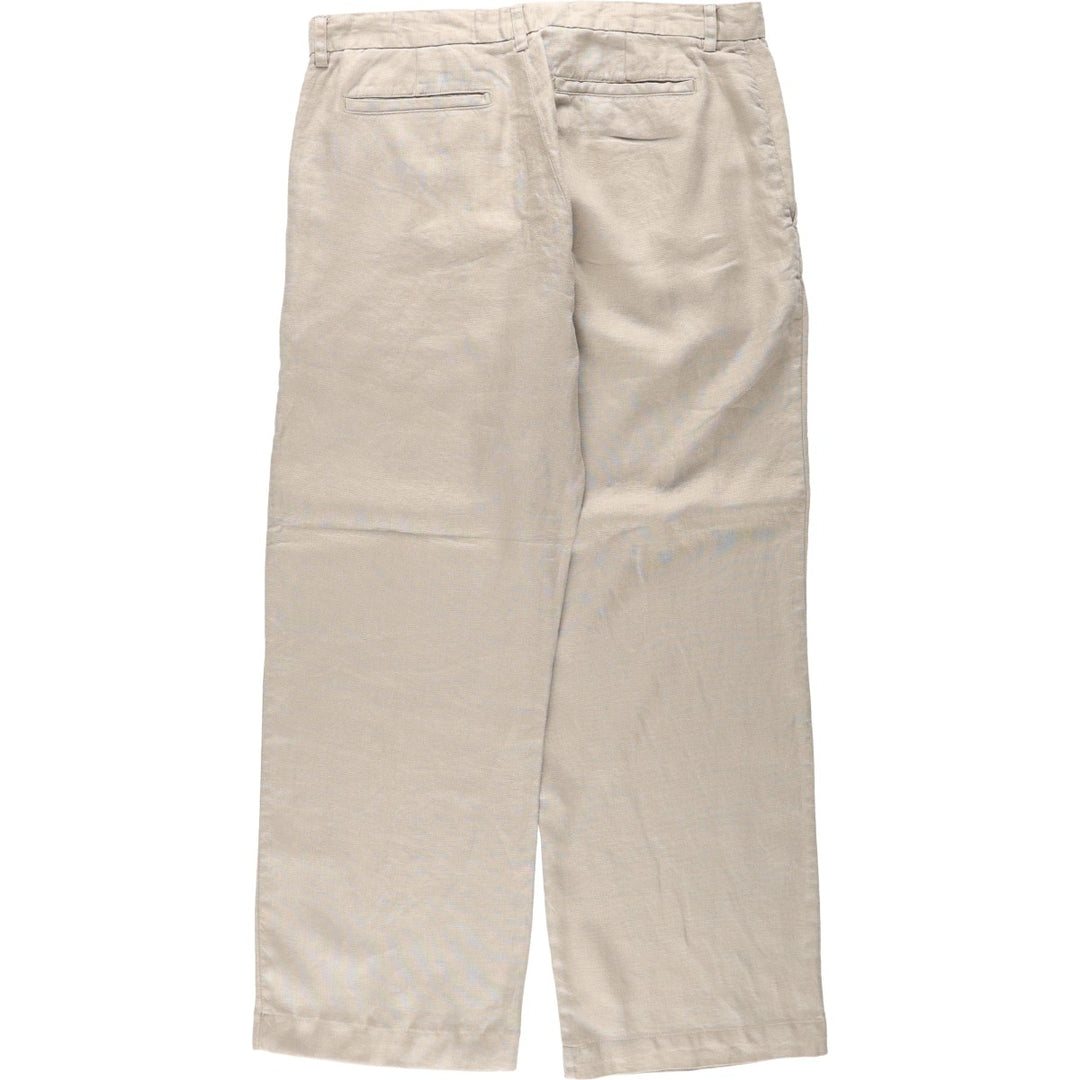 Banana Republic linen pants/slacks, men's size W35 (approx.) linen Beige type Vintage Second Hand