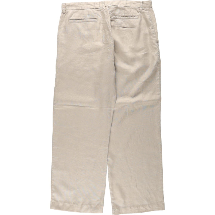 Banana Republic linen pants/slacks, men's size W35 (approx.) linen Beige type Vintage Second Hand