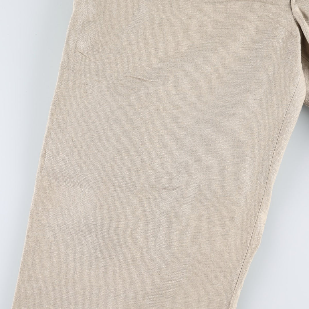 Banana Republic linen pants/slacks, men's size W35 (approx.) linen Beige type Vintage Second Hand