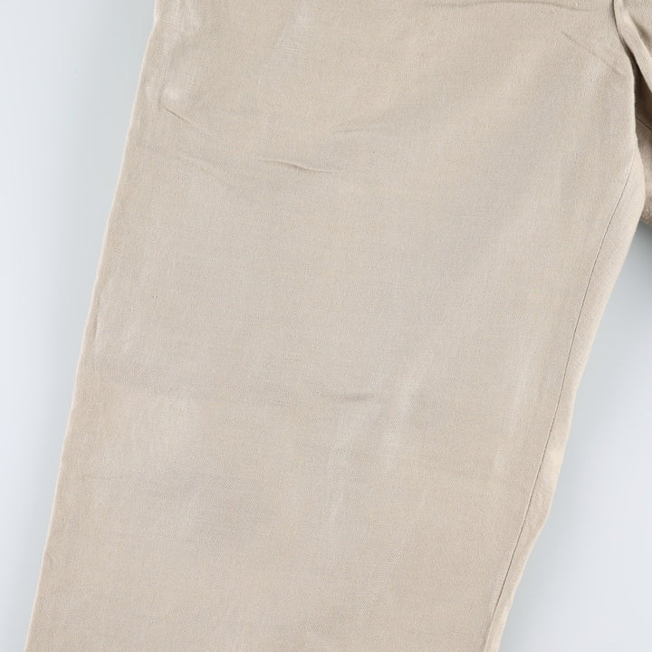 Banana Republic linen pants/slacks, men's size W35 (approx.) linen Beige type Vintage Second Hand