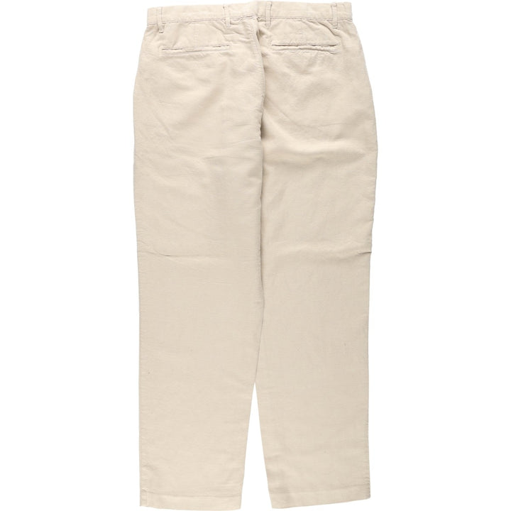GAP One-Pleat Cotton x Linen Pants, Men's Size W35 (approx.) linen Beige type Vintage Second Hand