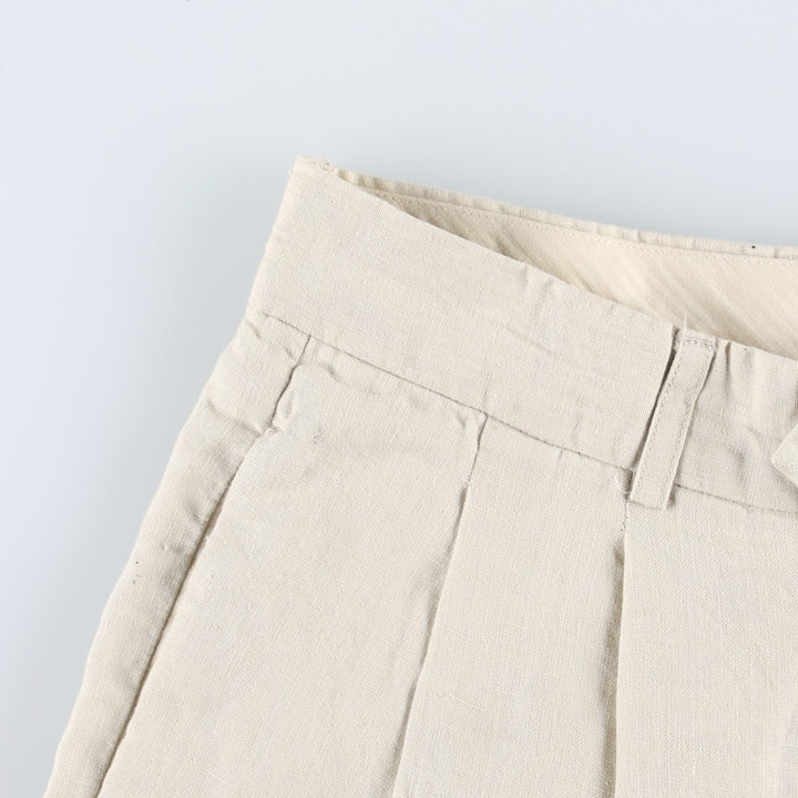 Banana Republic two-pleat linen trousers, men's size W31 (approx.) linen Beige type Vintage Second Hand