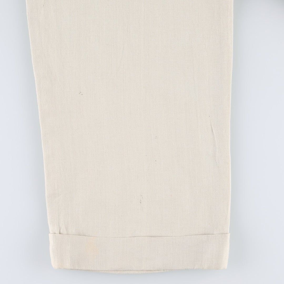 Banana Republic two-pleat linen trousers, men's size W31 (approx.) linen Beige type Vintage Second Hand