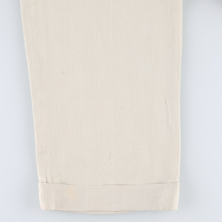 Banana Republic two-pleat linen trousers, men's size W31 (approx.) linen Beige type Vintage Second Hand
