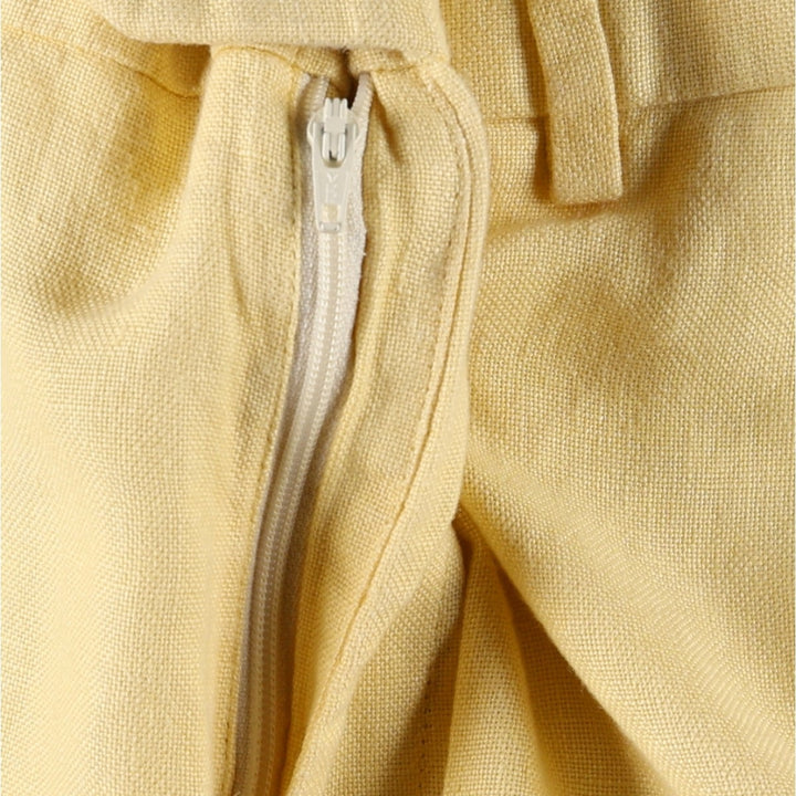 Brooks Brothers 1818 Linen Pants/Slacks, Men's Size W32 (approx.) linen yellow type Vintage Second Hand