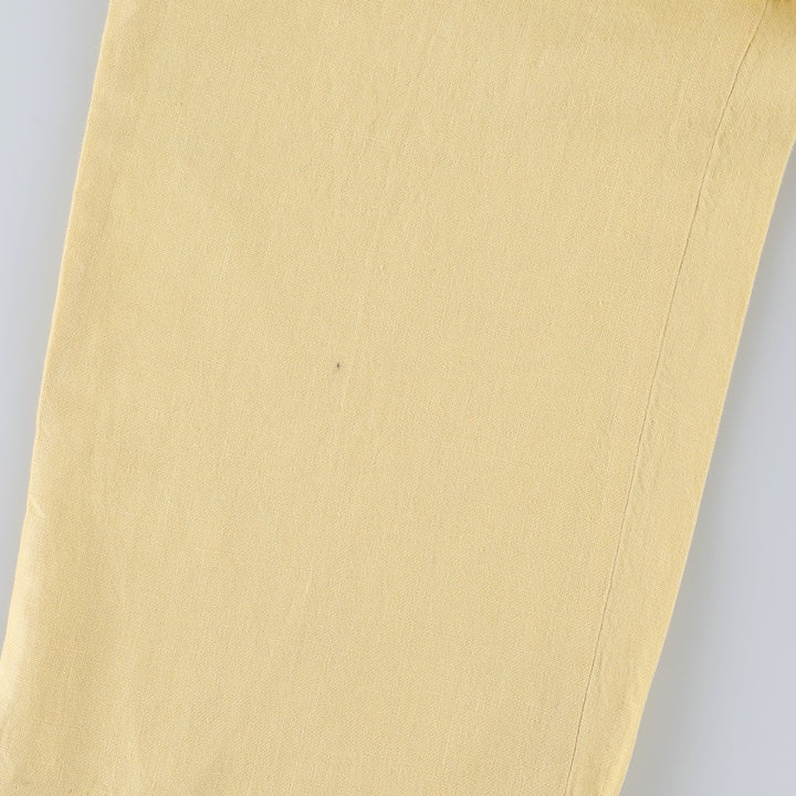 Brooks Brothers 1818 Linen Pants/Slacks, Men's Size W32 (approx.) linen yellow type Vintage Second Hand