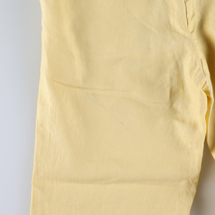 Brooks Brothers 1818 Linen Pants/Slacks, Men's Size W32 (approx.) linen yellow type Vintage Second Hand