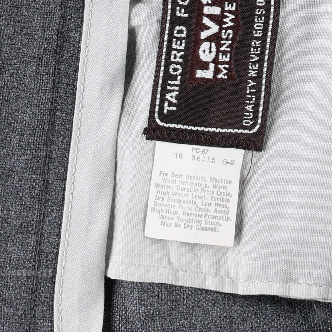 ~90'S Levi's ACTION SLACKS STA-PREST slacks pants, men's size W34 equivalent, vintage. unclear gray type Vintage Second Hand