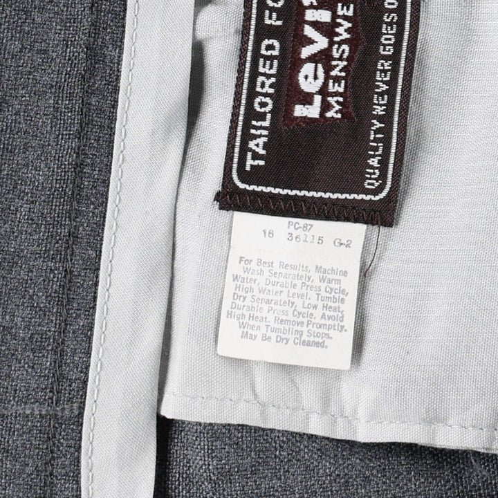 ~90'S Levi's ACTION SLACKS STA-PREST slacks pants, men's size W34 equivalent, vintage. unclear gray type Vintage Second Hand