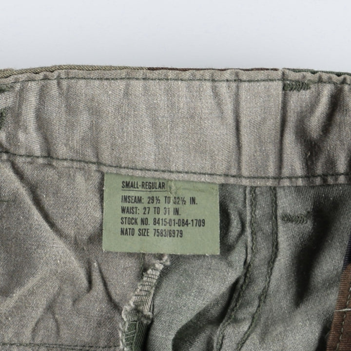 Authentic 1980'S US Military Camouflage Pattern Woodland Camo Military Cargo Pants Combat Pants Made in USA Small-Regular (Men's W31 equivalent) cotton Khaki type Vintage Second Hand