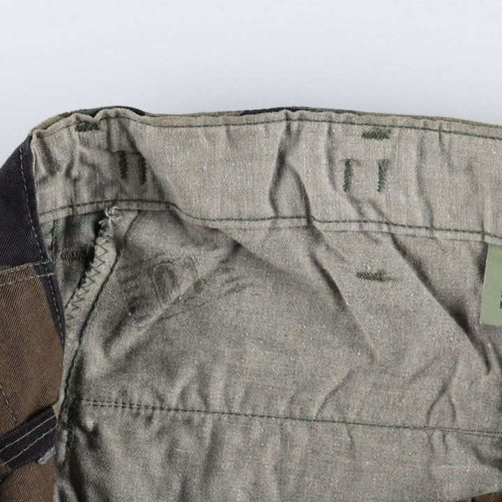 Authentic 1980'S US Military Camouflage Pattern Woodland Camo Military Cargo Pants Combat Pants Made in USA Small-Regular (Men's W31 equivalent) cotton Khaki type Vintage Second Hand