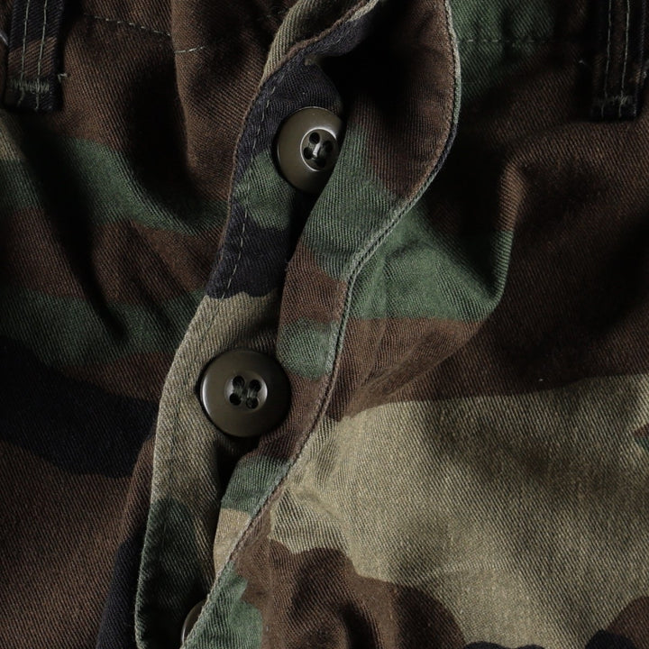 Authentic 1980'S US Military Camouflage Pattern Woodland Camo Military Cargo Pants Combat Pants Made in USA Small-Regular (Men's W31 equivalent) cotton Khaki type Vintage Second Hand