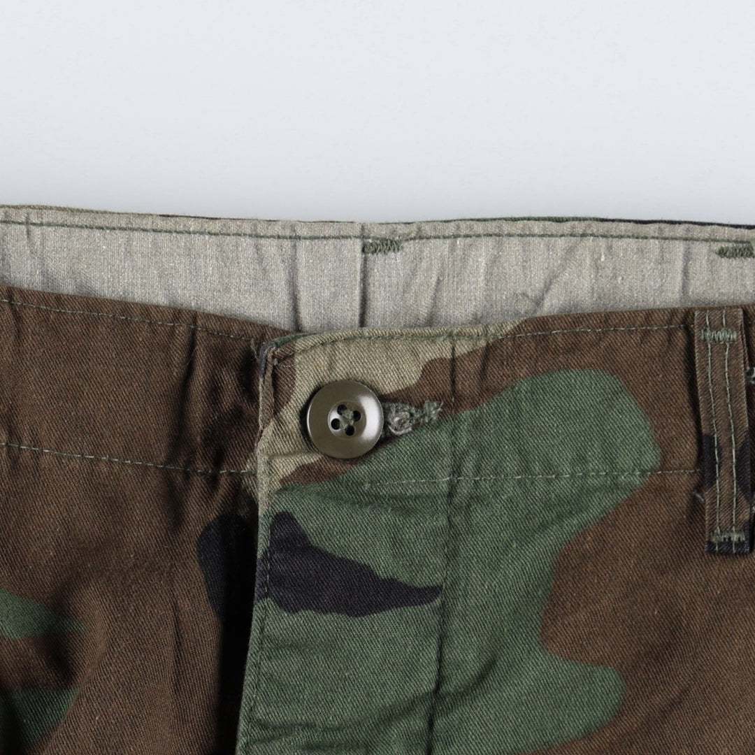 Authentic 1980'S US Military Camouflage Pattern Woodland Camo Military Cargo Pants Combat Pants Made in USA Small-Regular (Men's W31 equivalent) cotton Khaki type Vintage Second Hand