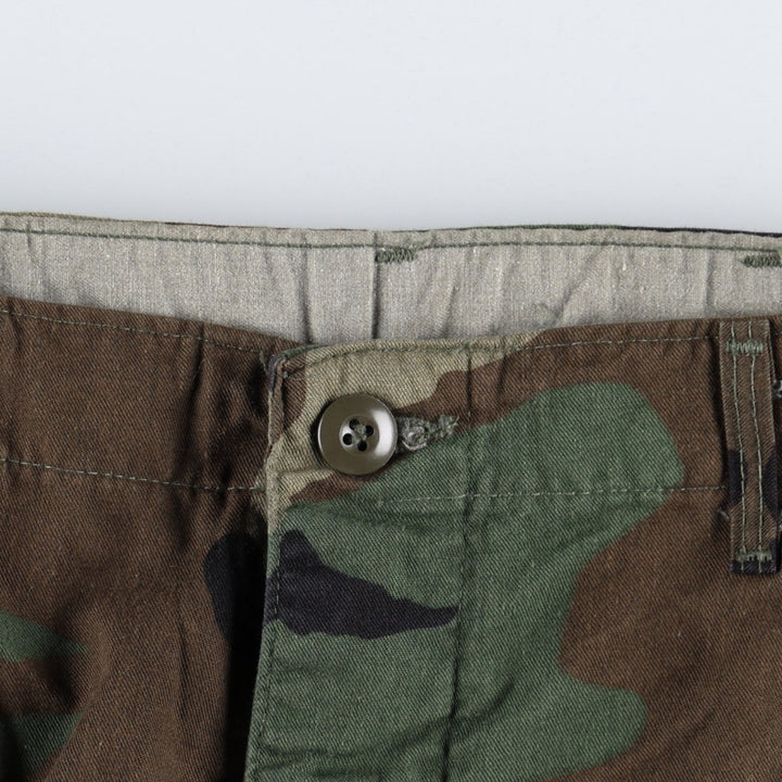 Authentic 1980'S US Military Camouflage Pattern Woodland Camo Military Cargo Pants Combat Pants Made in USA Small-Regular (Men's W31 equivalent) cotton Khaki type Vintage Second Hand