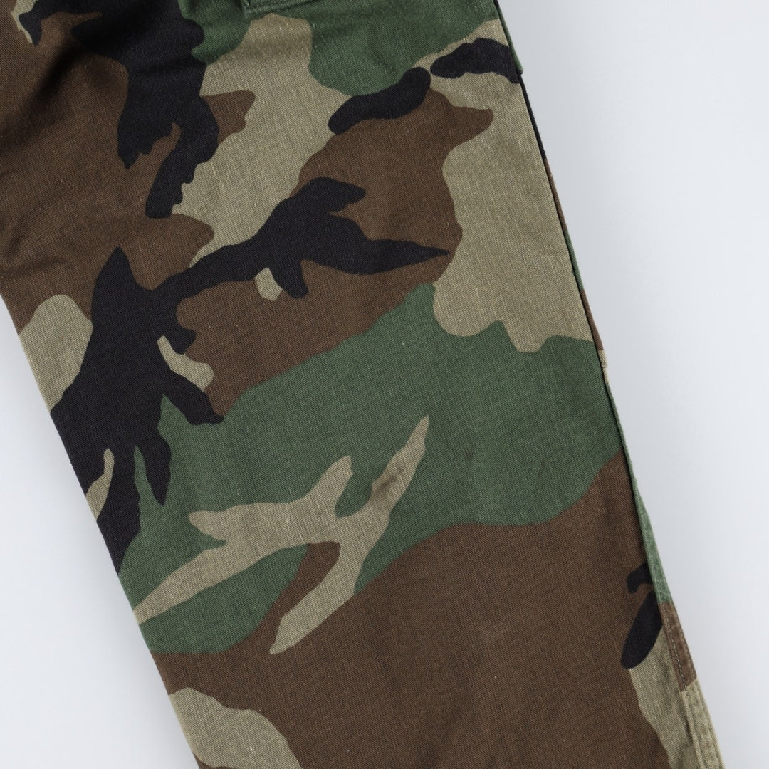Authentic 1980'S US Military Camouflage Pattern Woodland Camo Military Cargo Pants Combat Pants Made in USA Small-Regular (Men's W31 equivalent) cotton Khaki type Vintage Second Hand