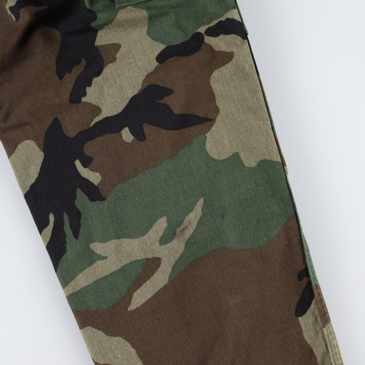 Authentic 1980'S US Military Camouflage Pattern Woodland Camo Military Cargo Pants Combat Pants Made in USA Small-Regular (Men's W31 equivalent) cotton Khaki type Vintage Second Hand