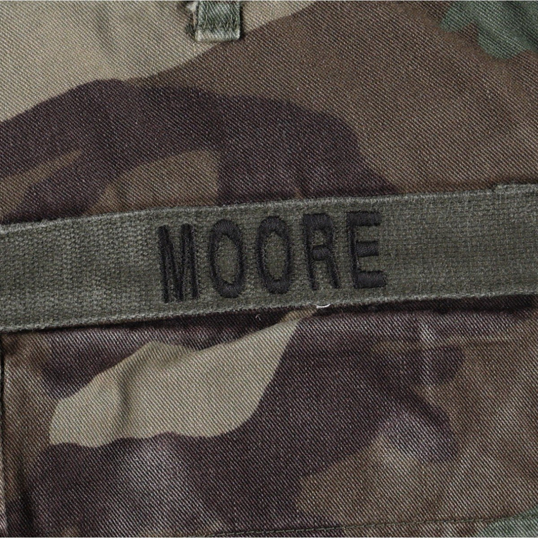 1990'S US Military Issue Camouflage Pattern Woodland Camo Military Cargo Pants Combat Pants Made in USA Small-Regular (Men's W30 equivalent) cotton Khaki type Vintage Second Hand
