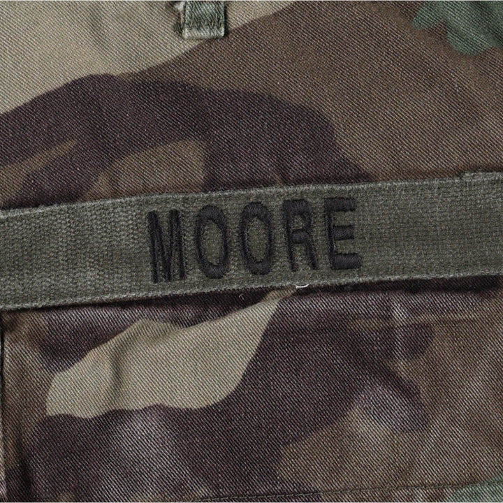 1990'S US Military Issue Camouflage Pattern Woodland Camo Military Cargo Pants Combat Pants Made in USA Small-Regular (Men's W30 equivalent) cotton Khaki type Vintage Second Hand