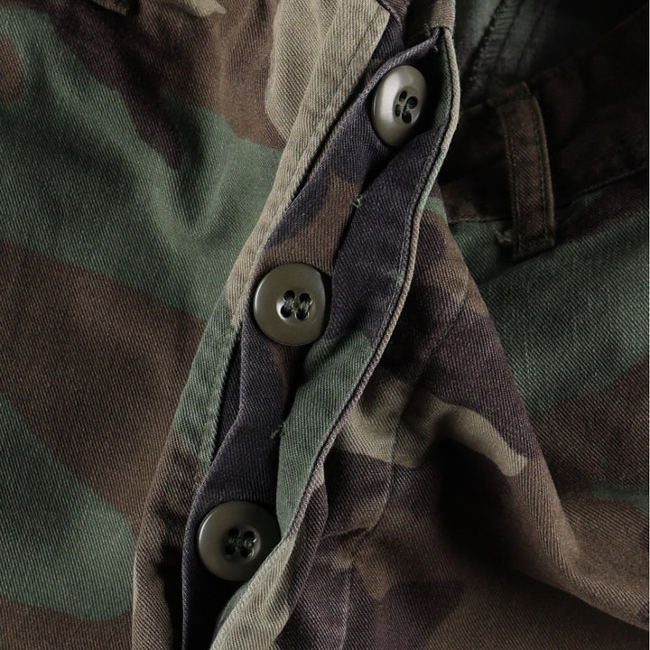 1990'S US Military Issue Camouflage Pattern Woodland Camo Military Cargo Pants Combat Pants Made in USA Small-Regular (Men's W30 equivalent) cotton Khaki type Vintage Second Hand