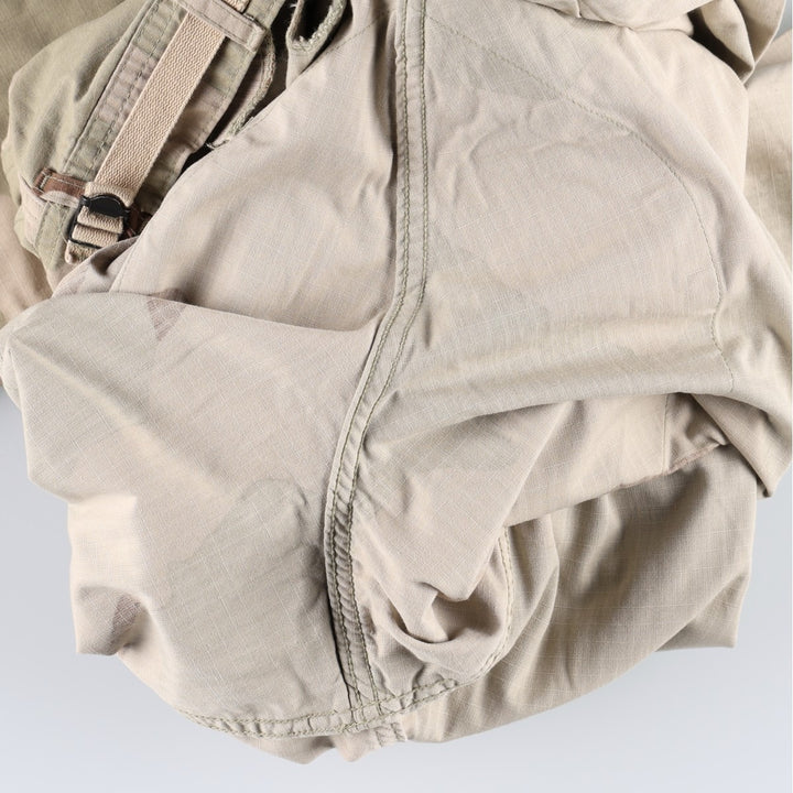 1990'S US Military Issue Camouflage Pattern 3C Desert Camo Ripstop Military Cargo Pants Combat Pants Made in USA Small-Long Nylon Beige type Vintage Second Hand