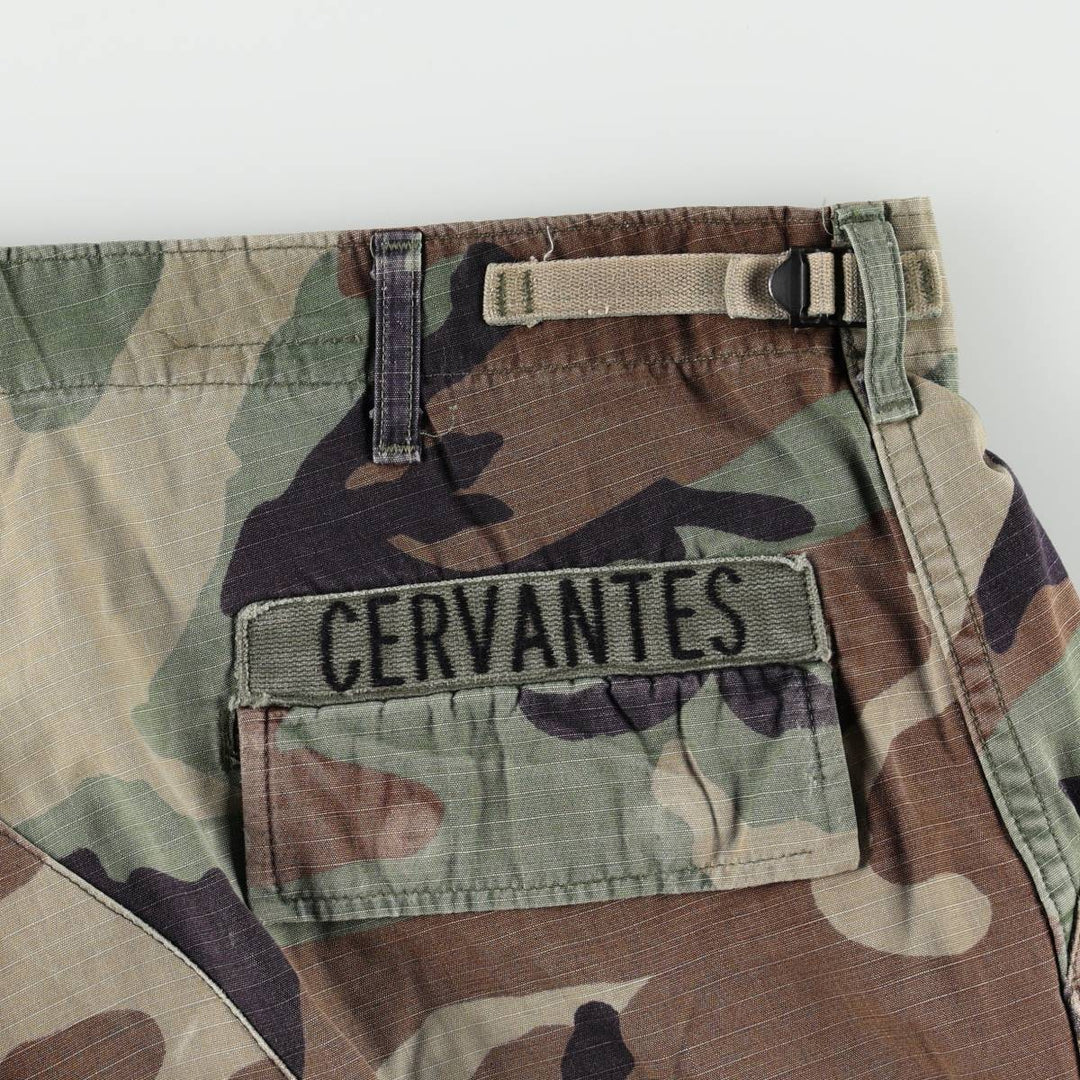 1990'S US Military Issue Camouflage Pattern Ripstop Military Cargo Pants Combat Pants MEDIUM-SHORT Men's W36 (approx.) unclear Khaki type Vintage Second Hand