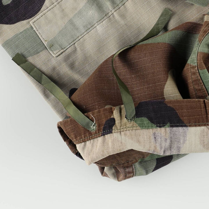 1990'S US Military Issue Camouflage Pattern Ripstop Military Cargo Pants Combat Pants MEDIUM-SHORT Men's W36 (approx.) unclear Khaki type Vintage Second Hand