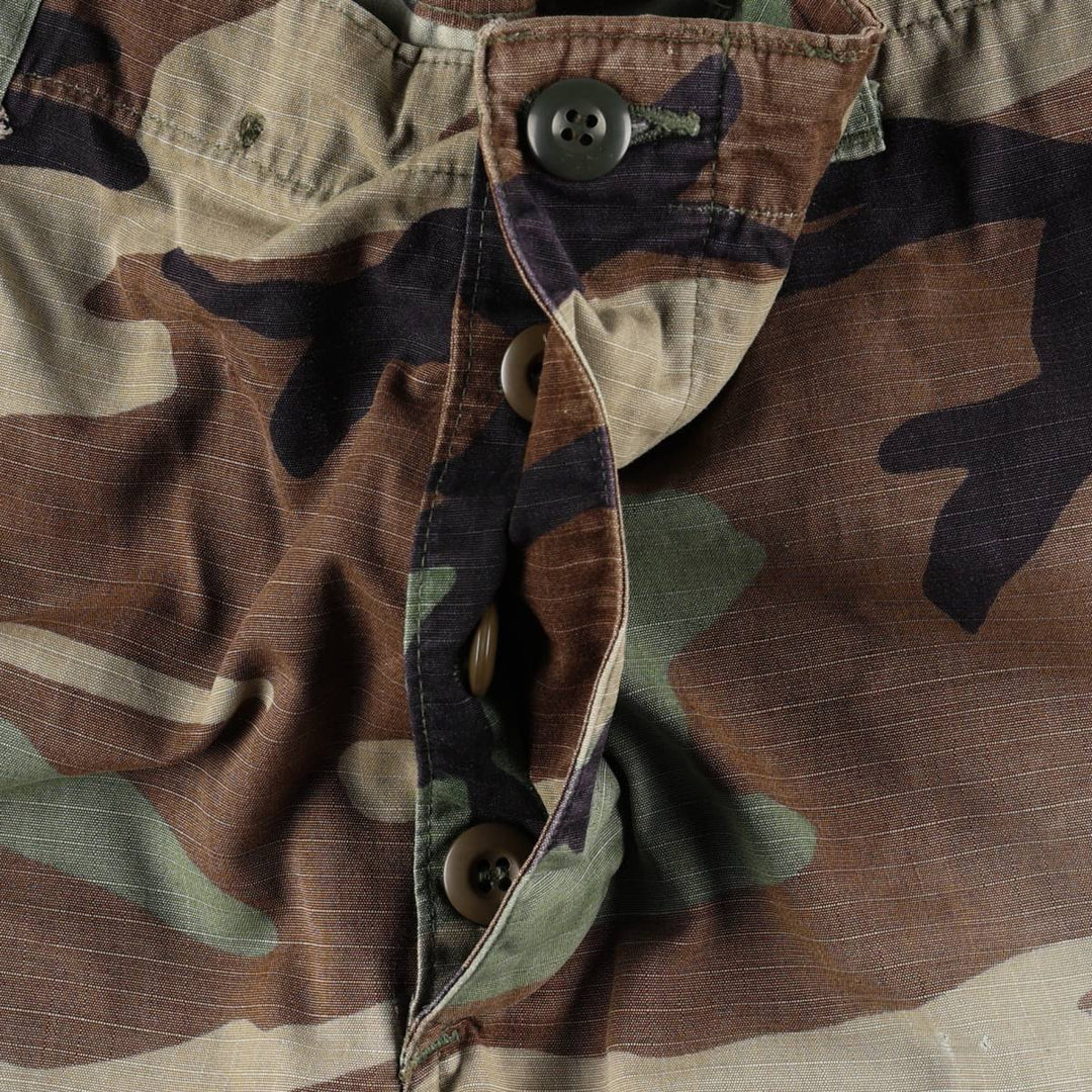 1990'S US Military Issue Camouflage Pattern Ripstop Military Cargo Pants Combat Pants MEDIUM-SHORT Men's W36 (approx.) unclear Khaki type Vintage Second Hand